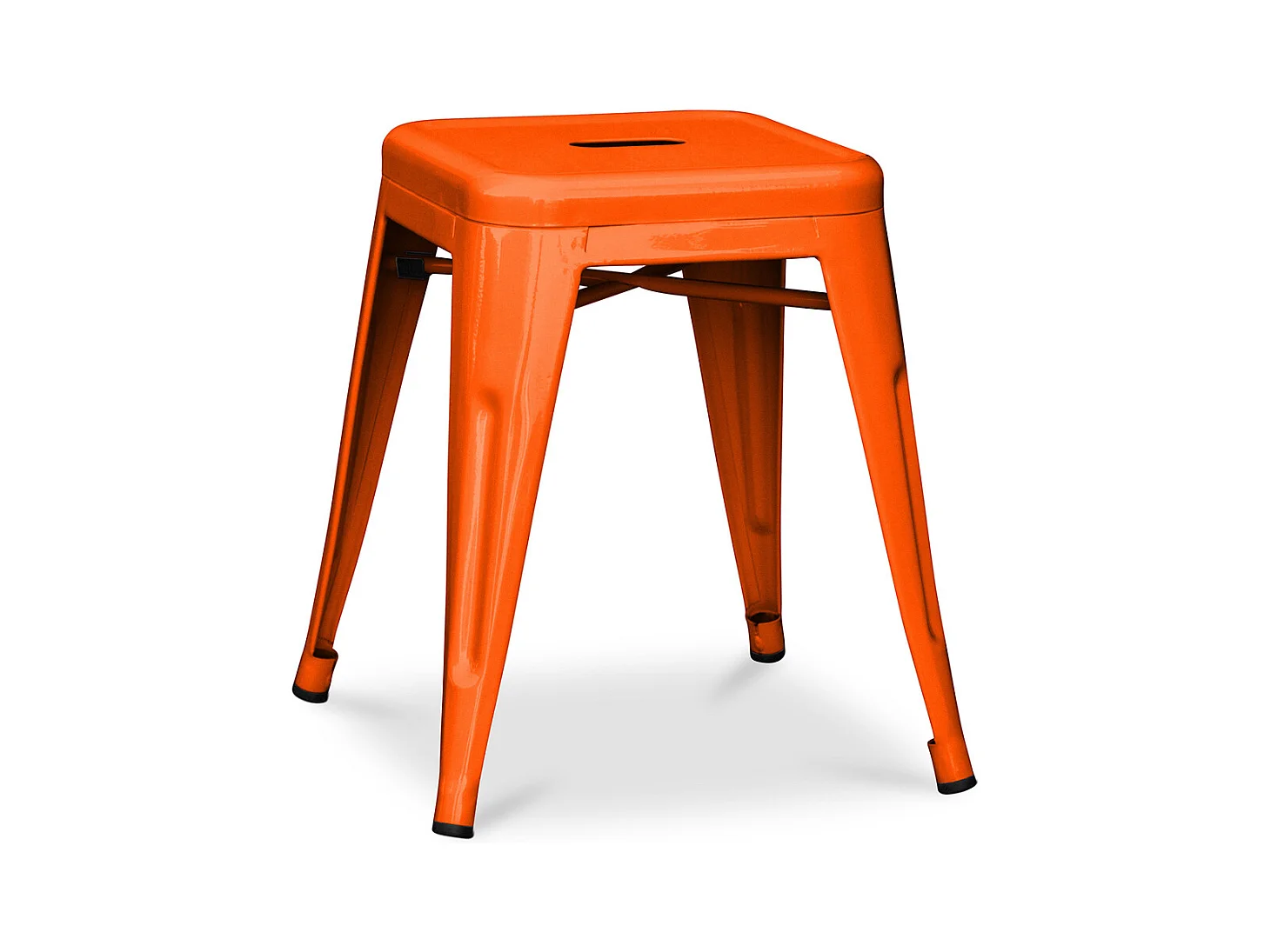 Tabouret Design Industriel - 45cm - Nouvelle Édition - Stylix Orange