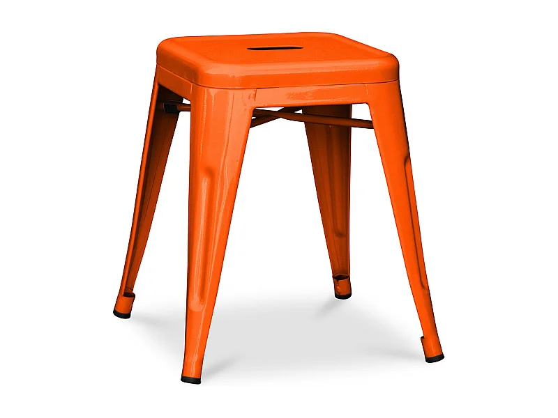Tabouret Design Industriel - 45cm - Nouvelle Édition - Stylix Orange