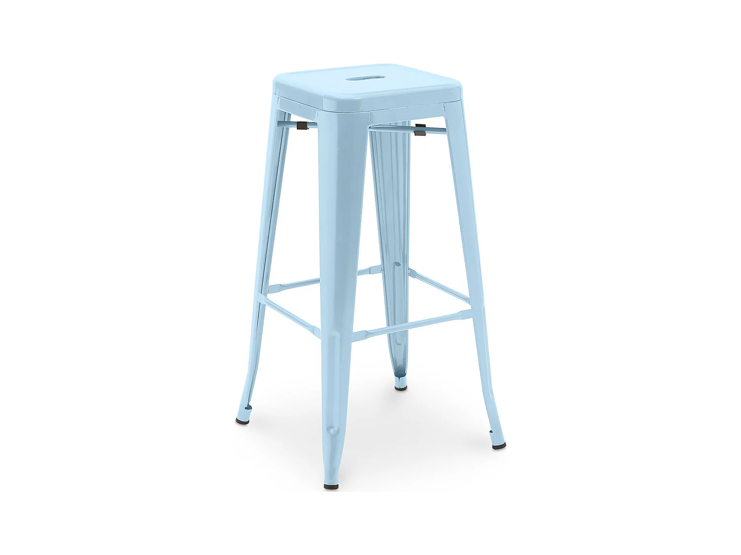 Tabouret de bar - Design industriel - 76cm - Nouvelle édition- Stylix Bleu clair
