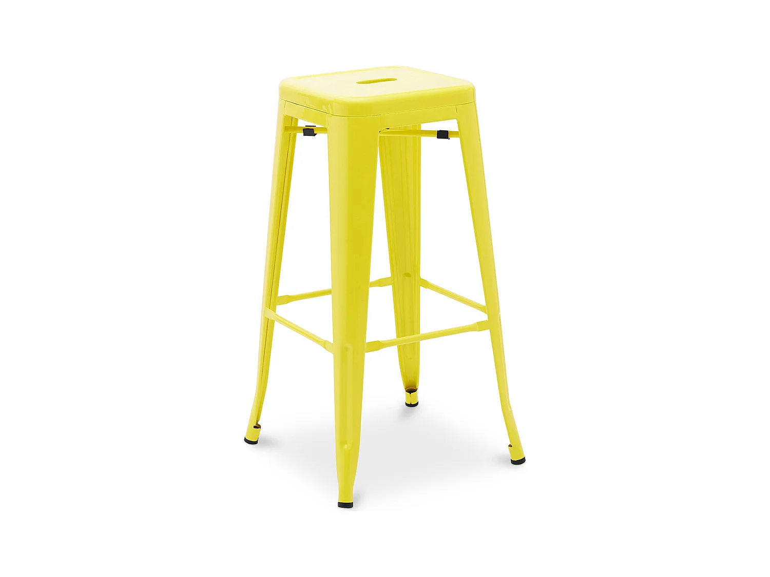 Tabouret de bar – Style industriel – Acier – 76 cm – Stylix Jaune