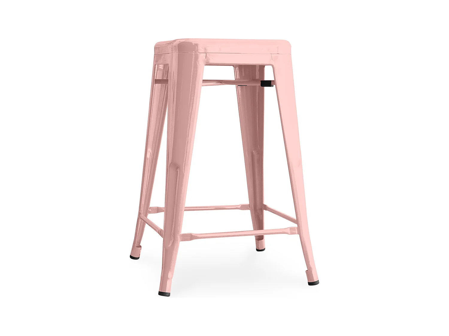 Tabouret de bar - Design industriel - 60cm - Nouvelle édition - Stylix Orange pâle