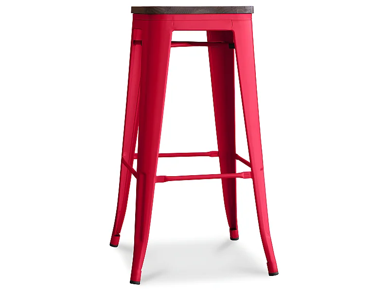 Sgabello da bar Design Industriale - Legno & Acciaio - 76cm - Stylix