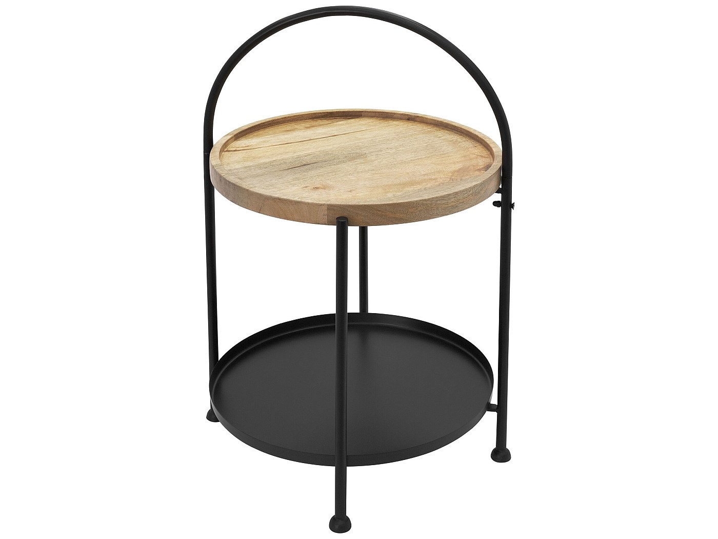 Tavolino Da Caffè Moderno In Marmo Nero - Forma Rotonda 25,4 Cm, Con Base In Feltro Per Proteggere Le Superfici - 4