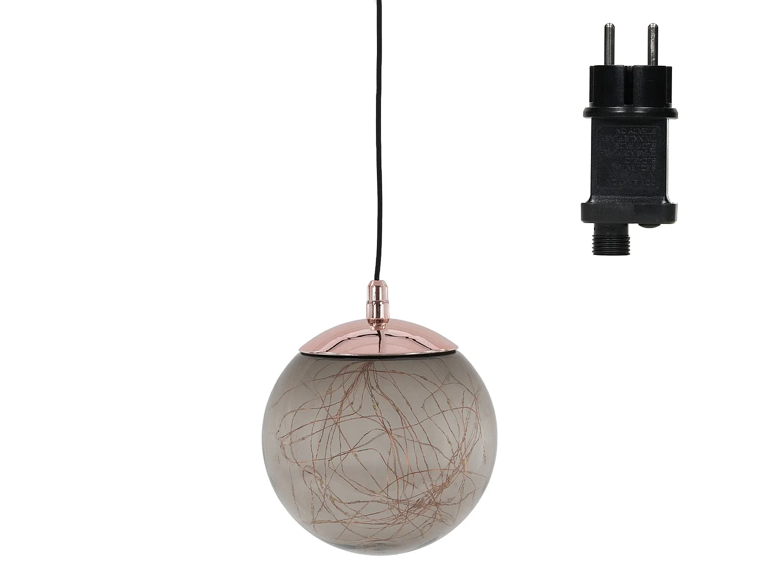 Boule de Noël en verre à suspendre 80 LED décoration éclairage lumineuse IP44