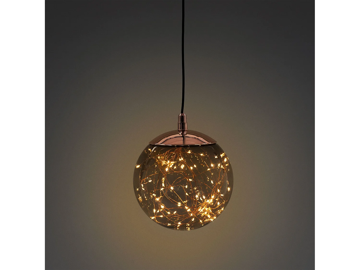 Boule de Noël en verre à suspendre 80 LED décoration éclairage lumineuse IP44