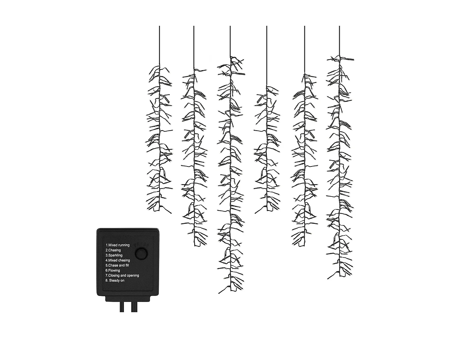 Guirlande lumineuse avec 480 LED blanc chaud 8 modes d'éclairage minuterie IP44