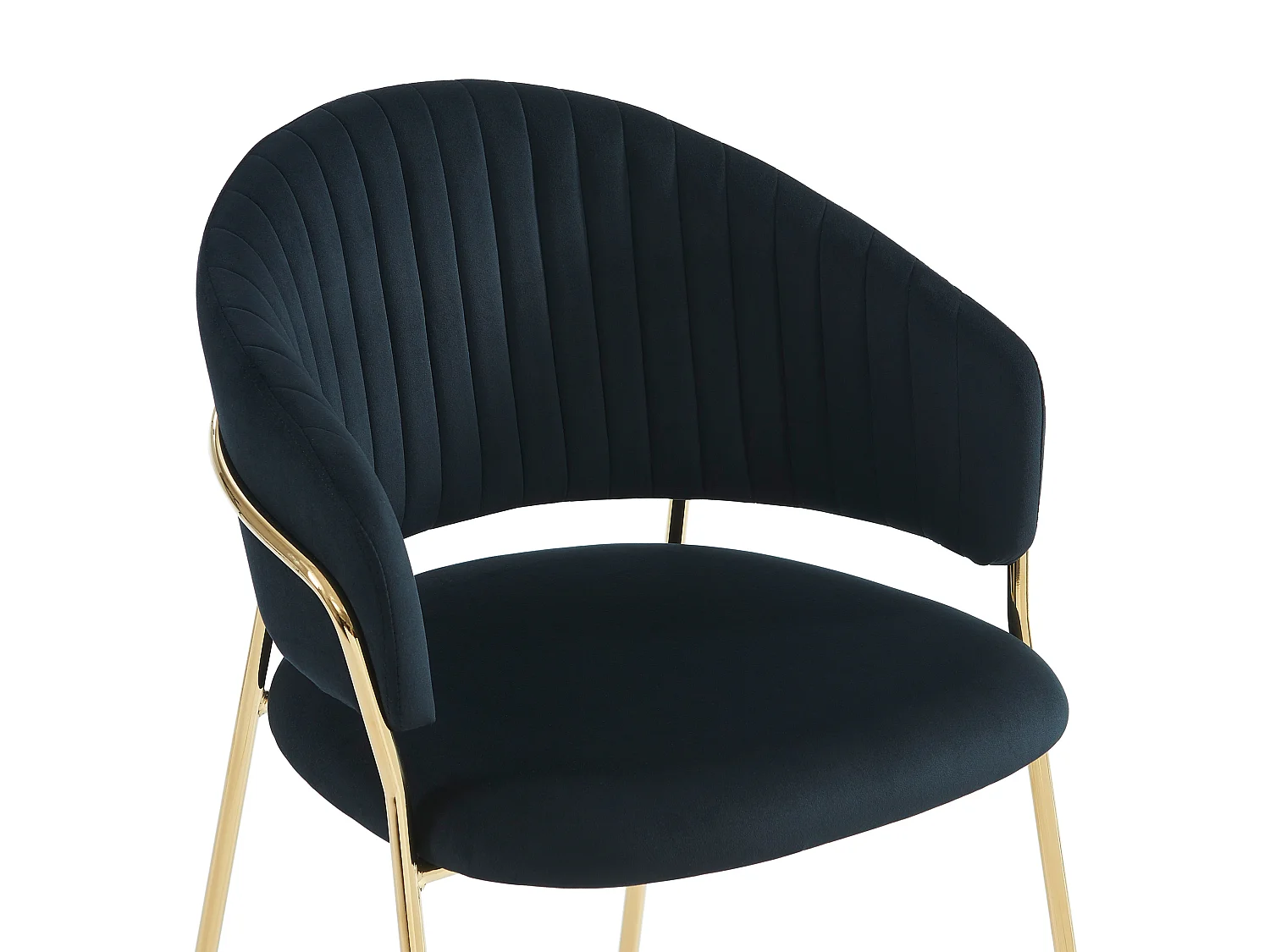 Lot de 2 chaises en velours et métal doré - Noir - MADOLIA de Pascal MORABITO
