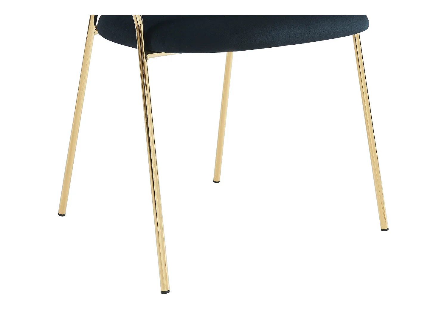 Stuhl 2er-Set - Samt & goldfarbenes Metall - Schwarz - MADOLIA von Pascal MORABITO