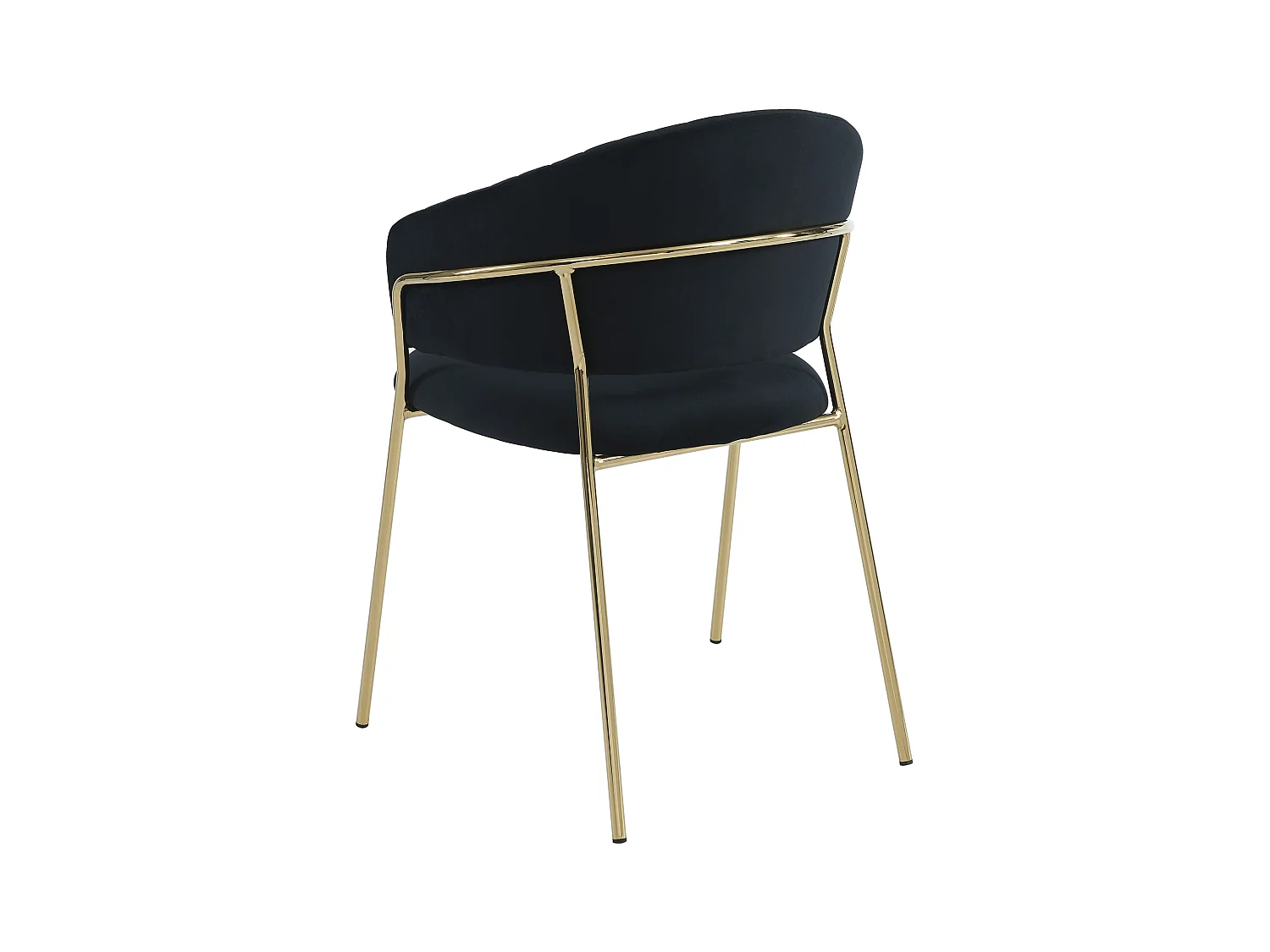 Stuhl 2er-Set - Samt & goldfarbenes Metall - Schwarz - MADOLIA von Pascal MORABITO