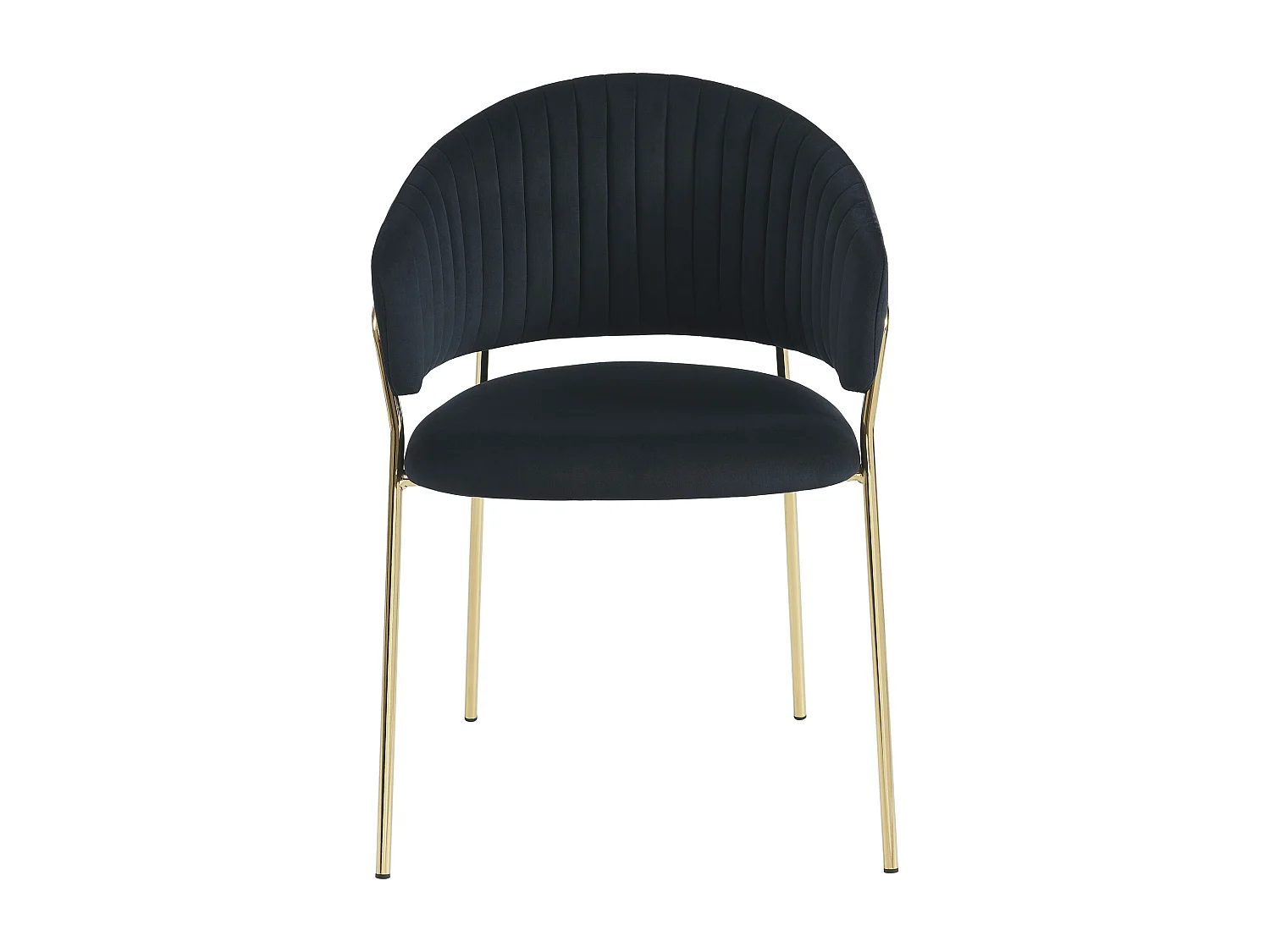 Set van 2 stoelen in fluweel en goudkleurig metaal - Zwart - MADOLIA van Pascal MORABITO