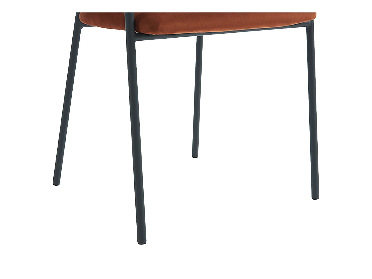 Sæt med 2 stole med armlæn i fløjl og sort metal - Terracotta - ORDIDA fra Pascal MORABITO