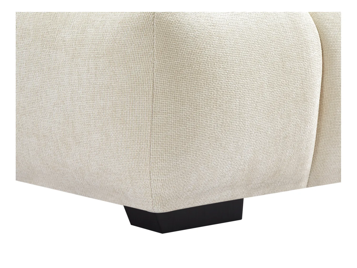 Hoekbank met hoek rechts van beige stof BERENIA