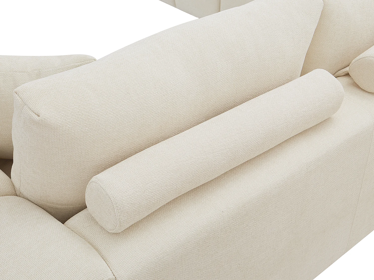 Divano in Tessuto Beige  - Angolo a sinistra - BERENIA