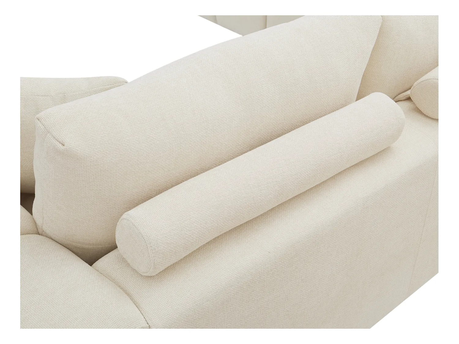 Ecksofa - Ecke links - Stoff - Beige - BERENIA