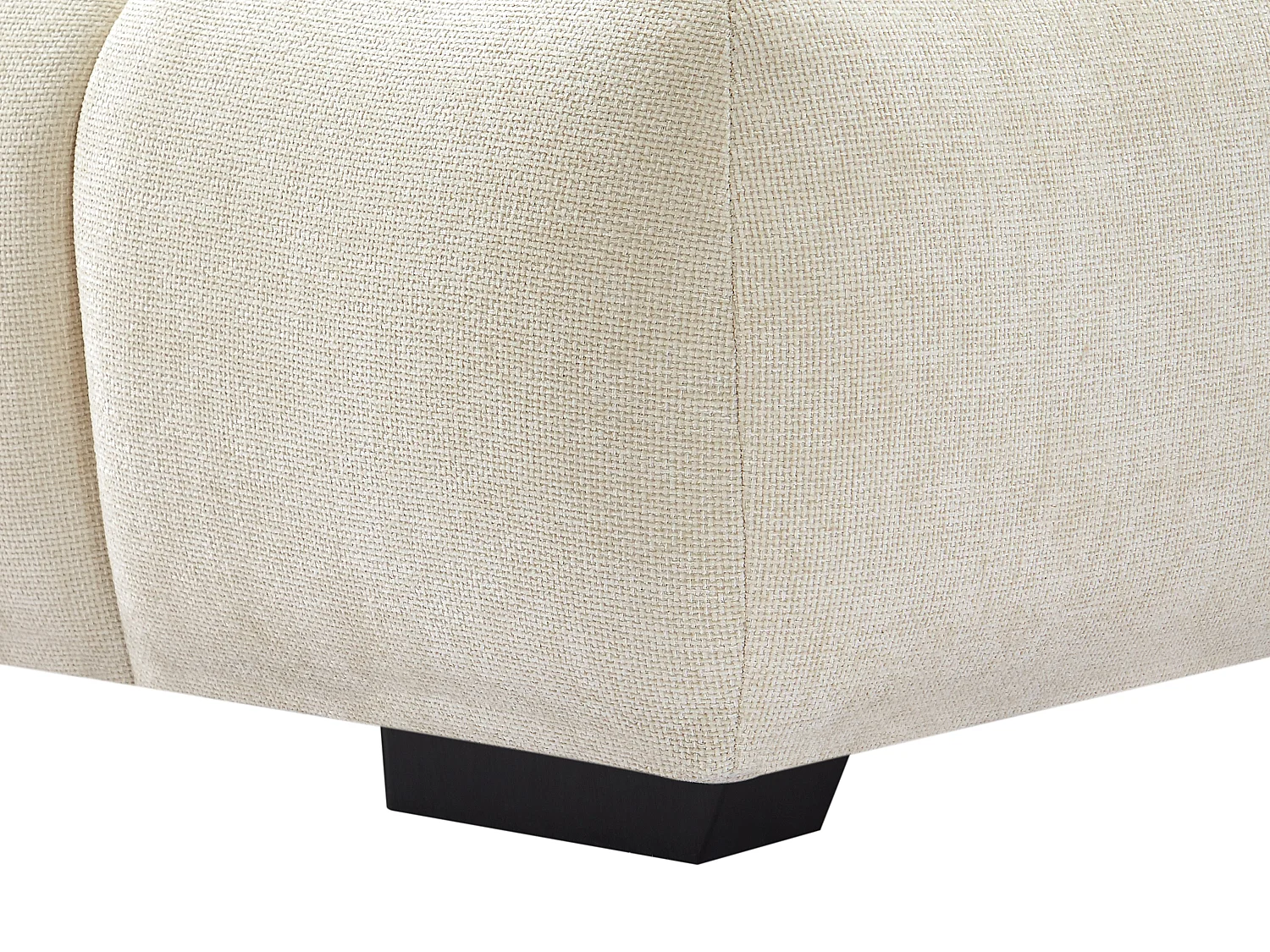 Bäddsoffa vänsterställd i beige texturerat tyg BERENIA