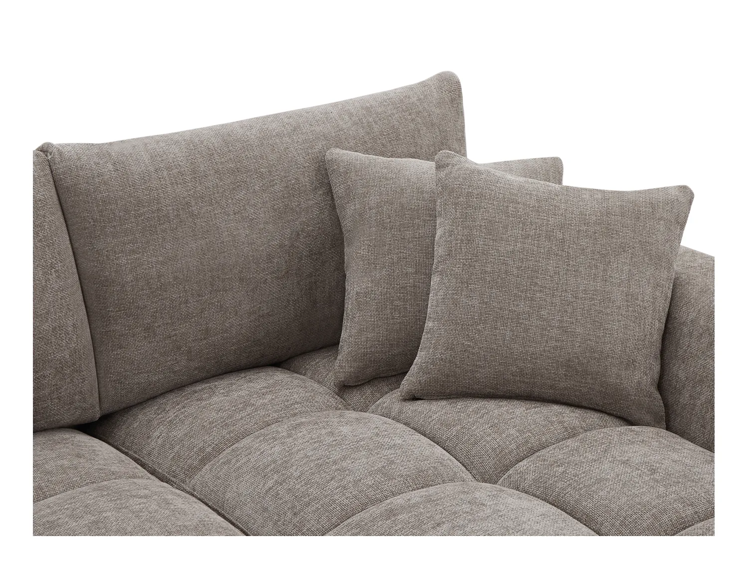 Højrevinkel sofa i gråt tekstureret stof BERENIA