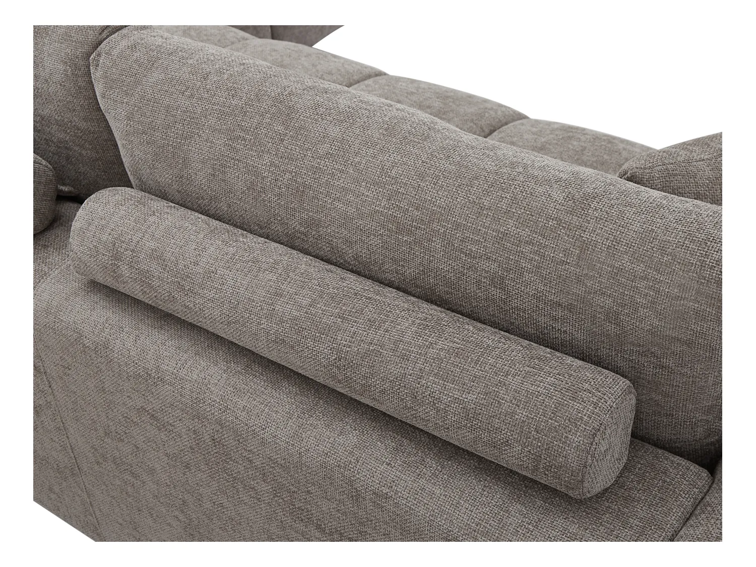 Højrevinkel sofa i gråt tekstureret stof BERENIA