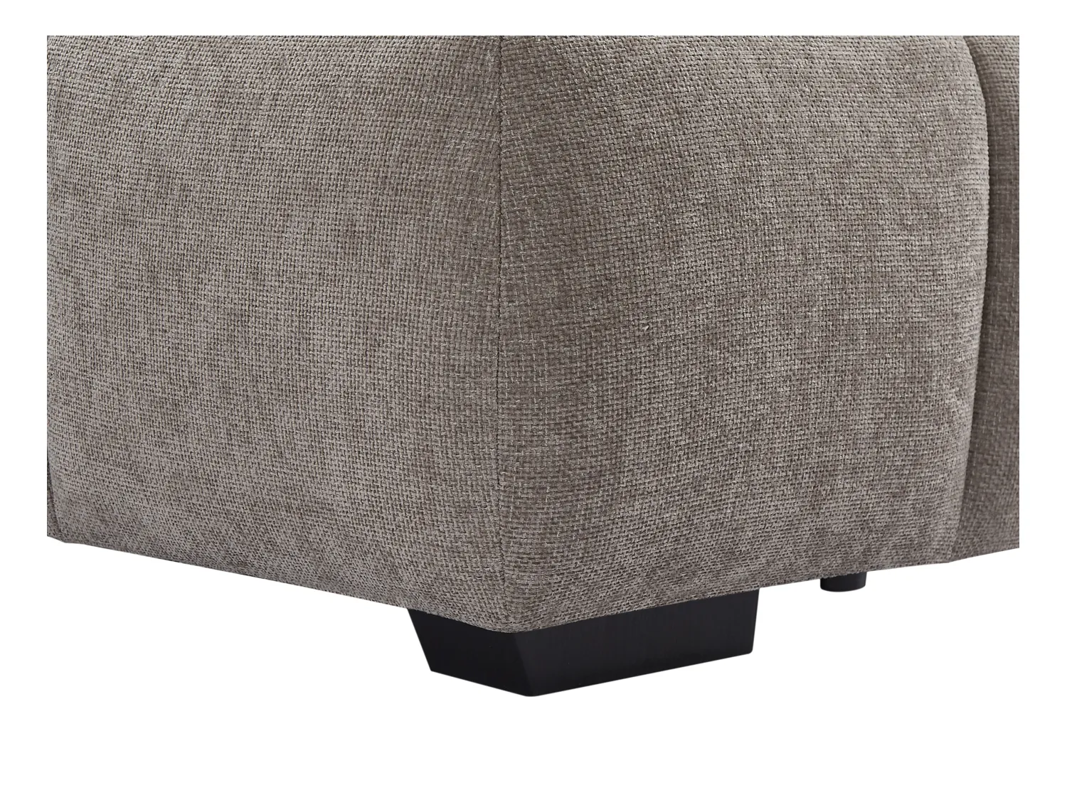 Højrevinkel sofa i gråt tekstureret stof BERENIA