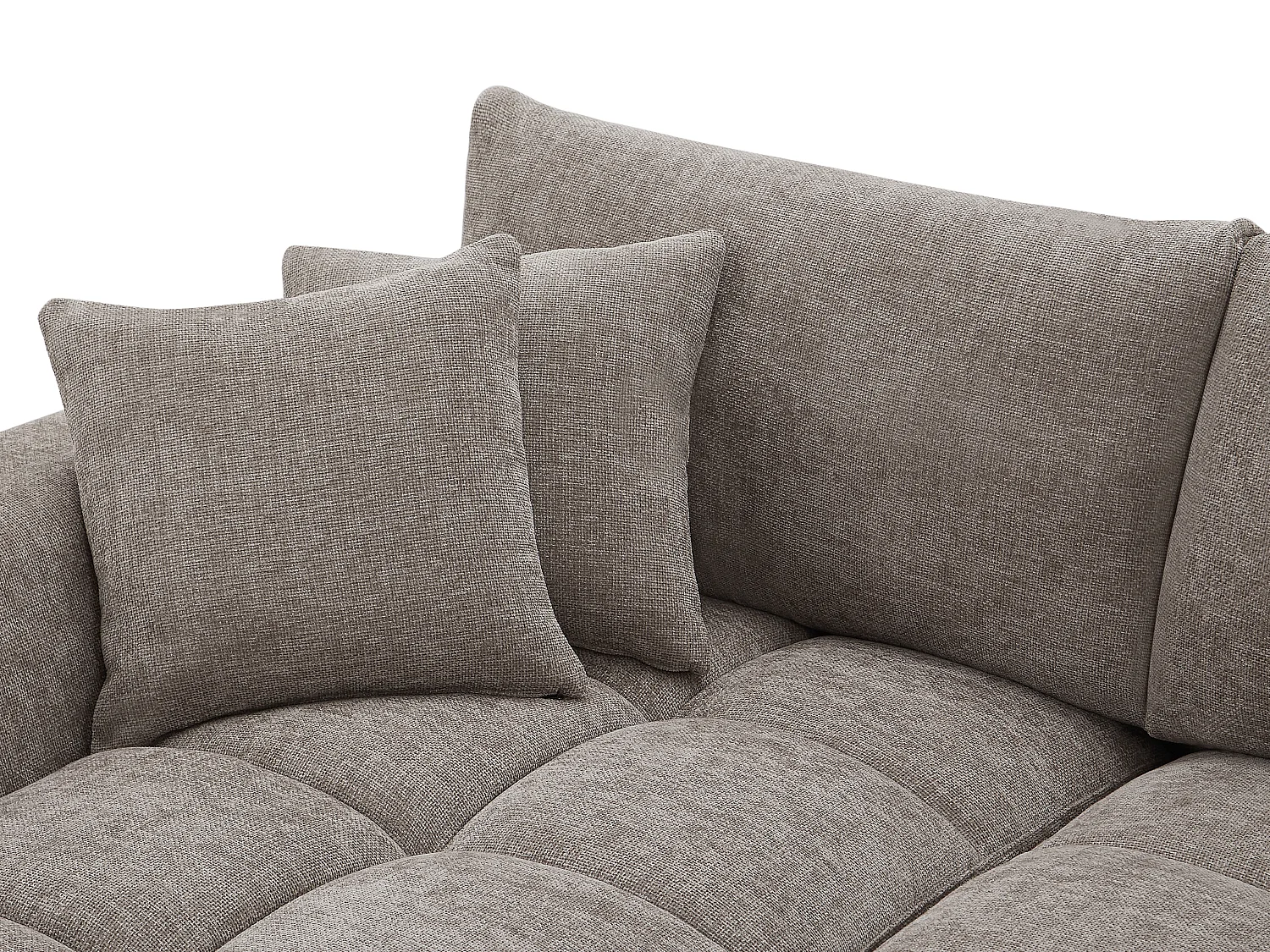 Ecksofa - Ecke links - Stoff - Grau - BERENIA