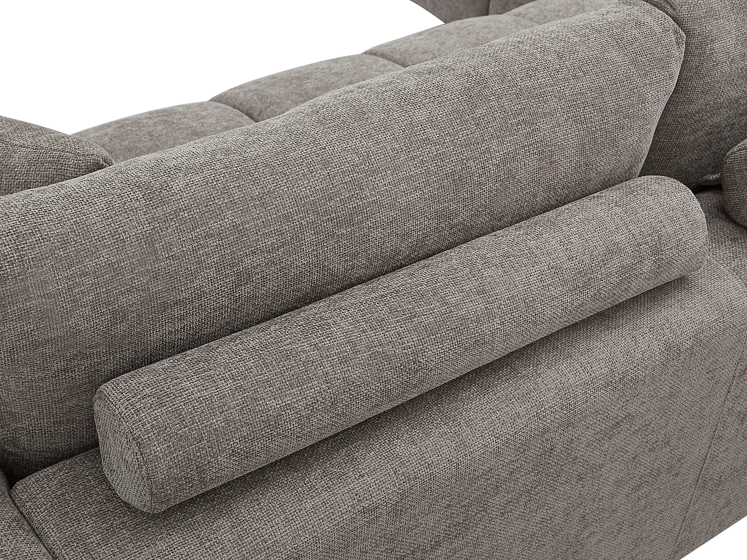 Ecksofa - Ecke links - Stoff - Grau - BERENIA