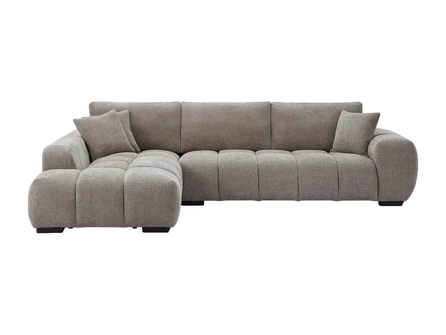 Ecksofa - Ecke links - Stoff - Grau - BERENIA