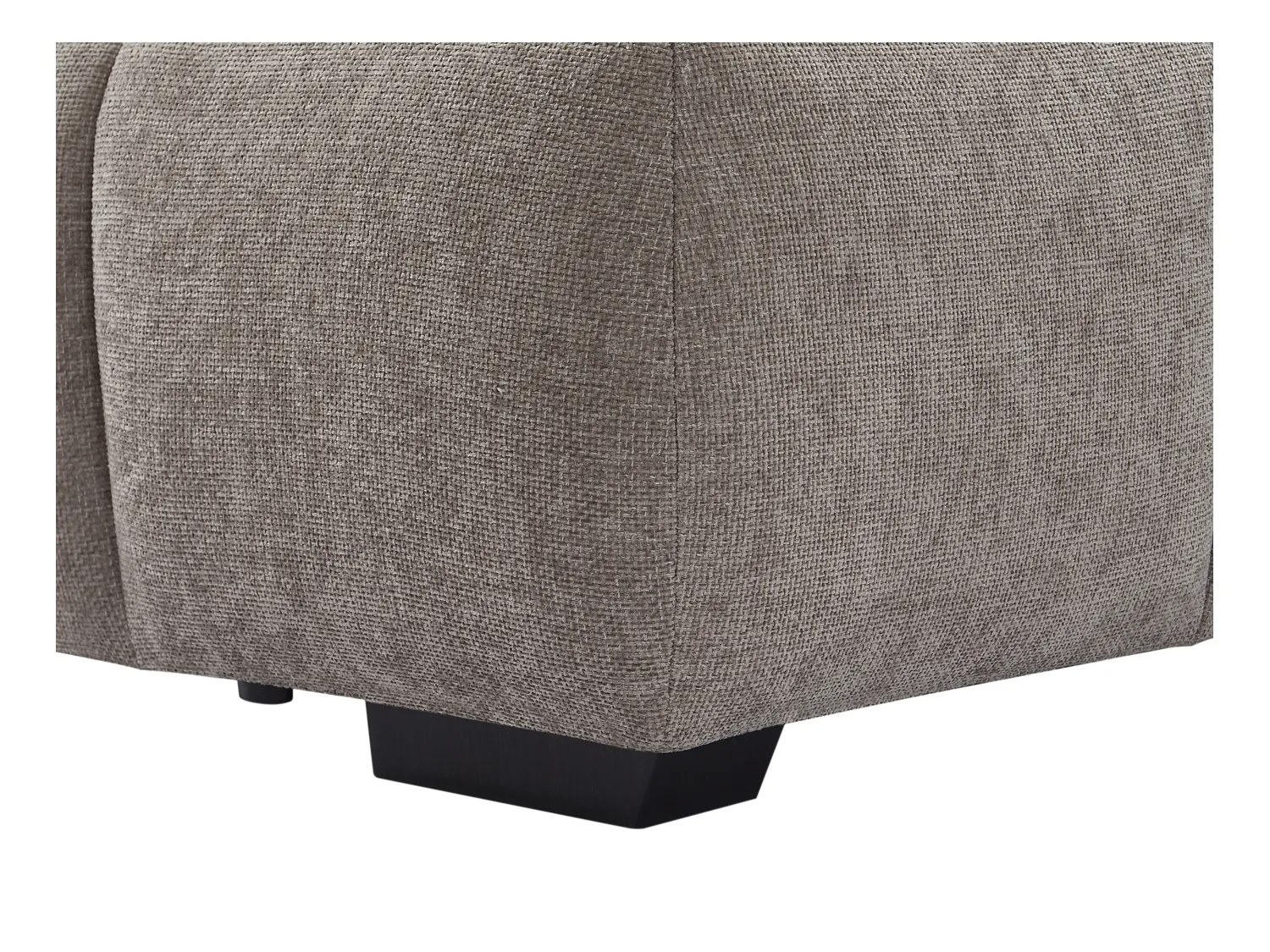 Canapé d'angle gauche en tissu texturé gris BERENIA