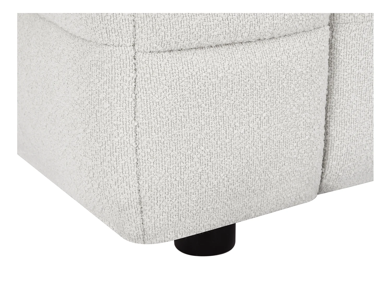 Sofa 4-Sitzer - Bouclé-Stoff - Elfenbeinweiß - LERICI von Pascal Morabito