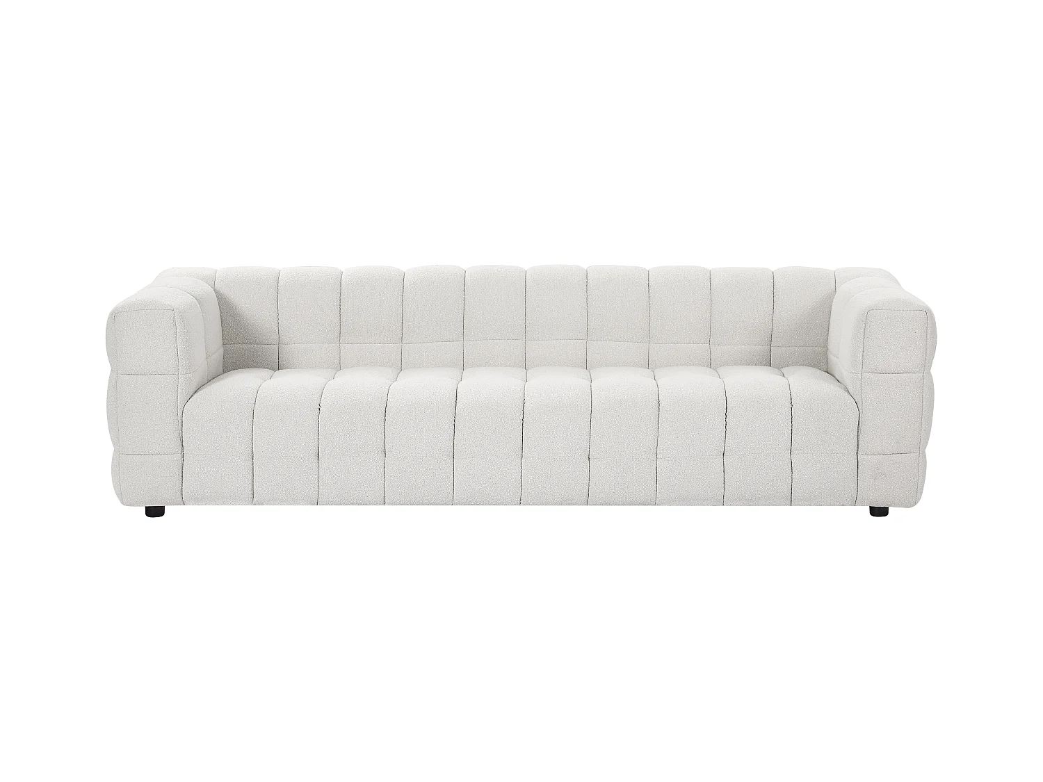 Sofa 4-Sitzer - Bouclé-Stoff - Elfenbeinweiß - LERICI von Pascal Morabito