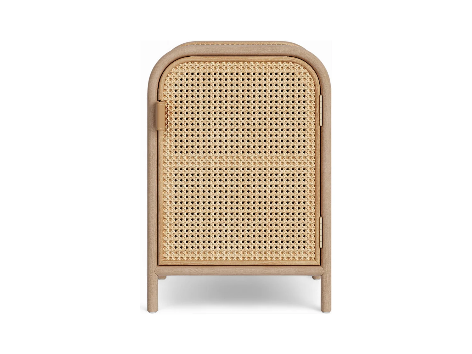 Table de chevet en rotin, 1 porte - Alata