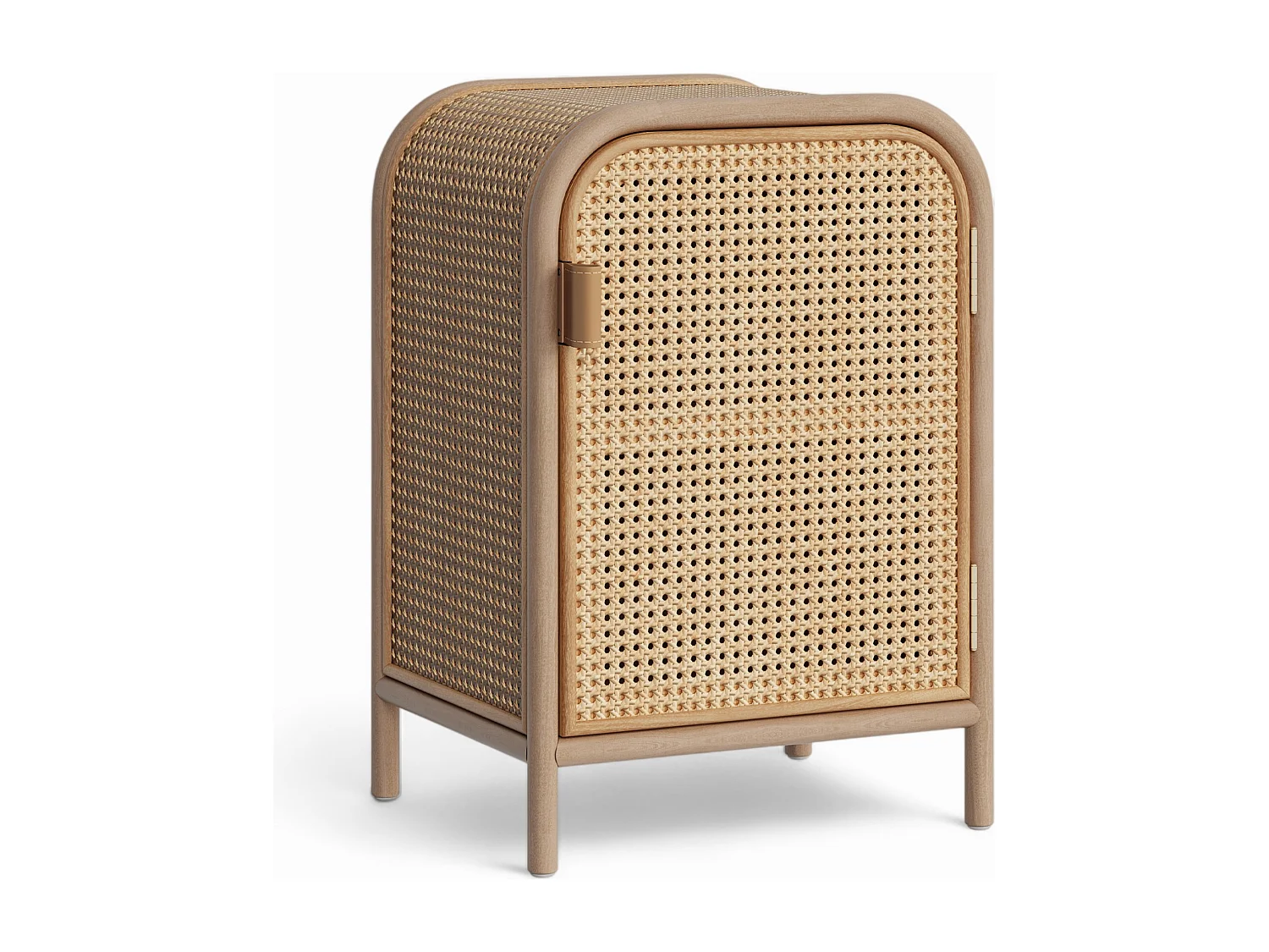 Table de chevet en rotin, 1 porte - Alata