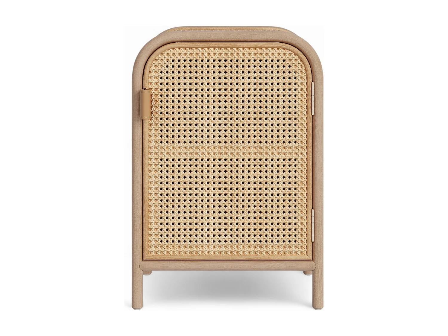 Table de chevet en rotin, 1 porte - Alata