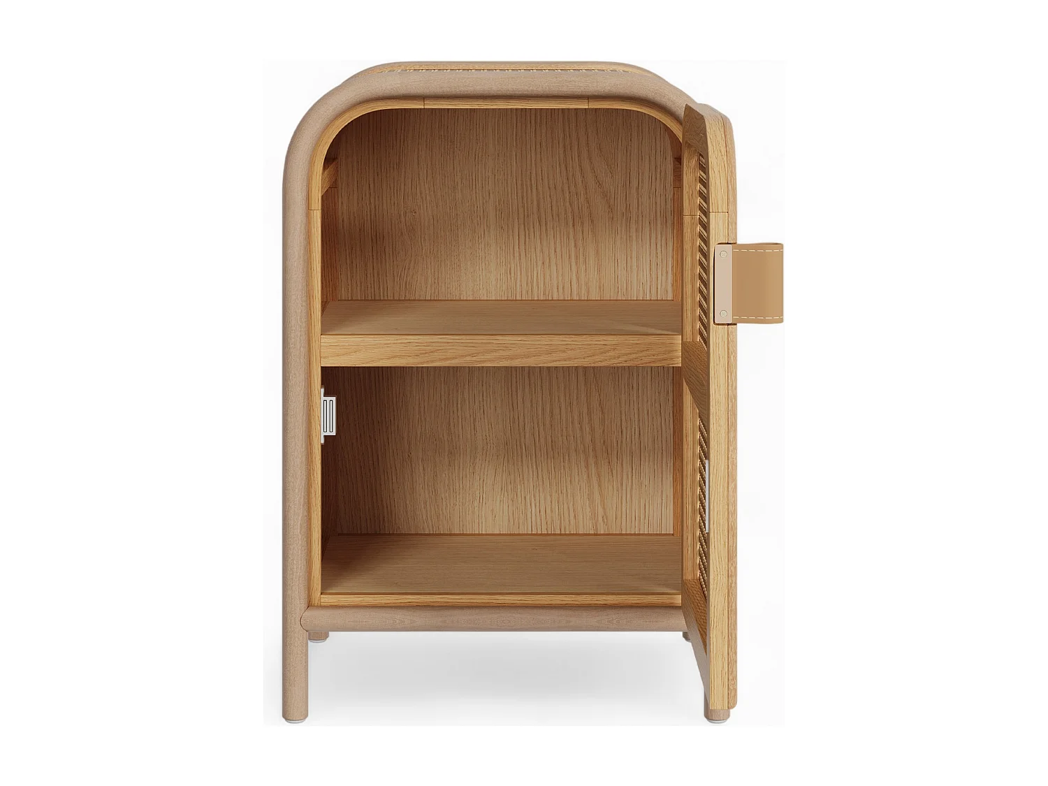 Table de chevet en rotin, 1 porte - Alata