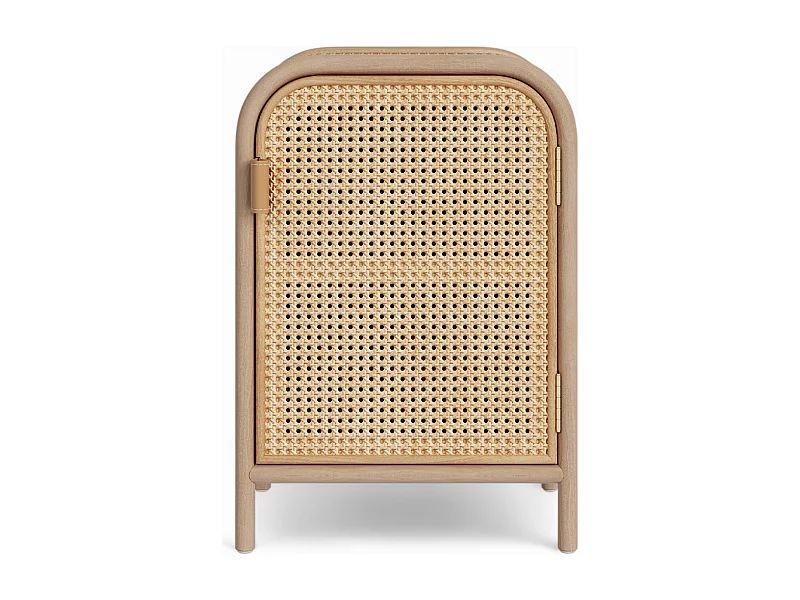 Table de chevet en rotin, 1 porte - Alata