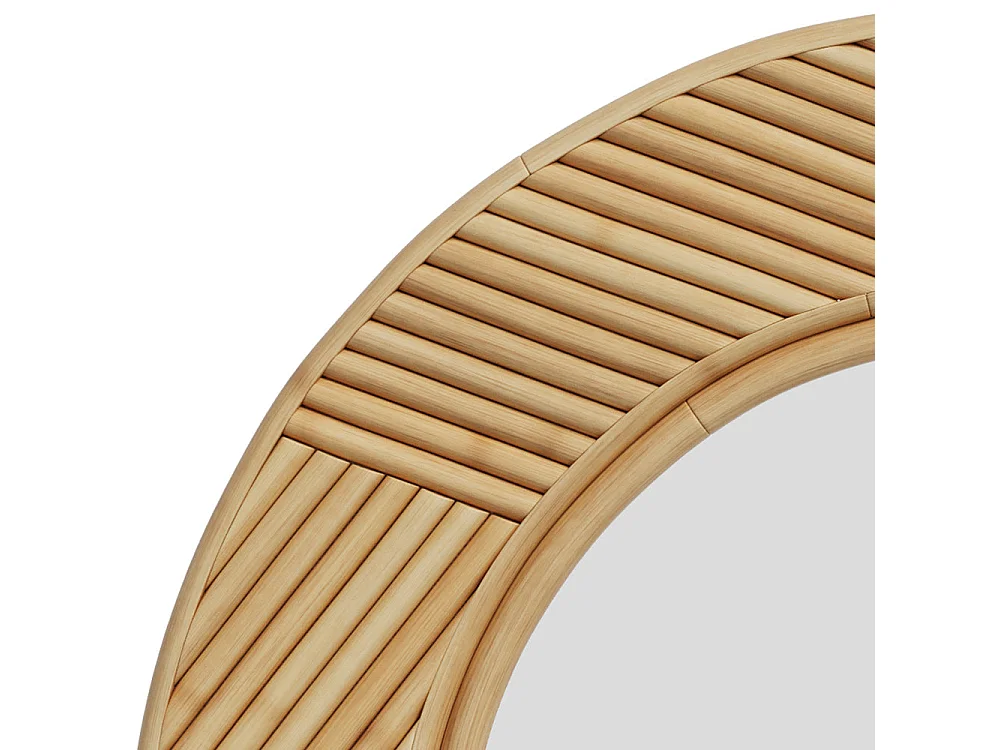 Runder Spiegel aus natürlichem Rattan D40,5 cm - Lapta