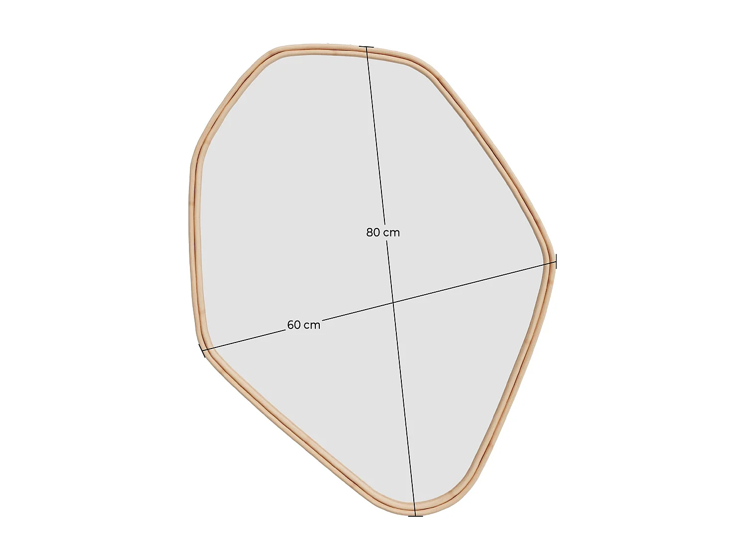 Miroir organique en rotin 80x60 cm - Tseri