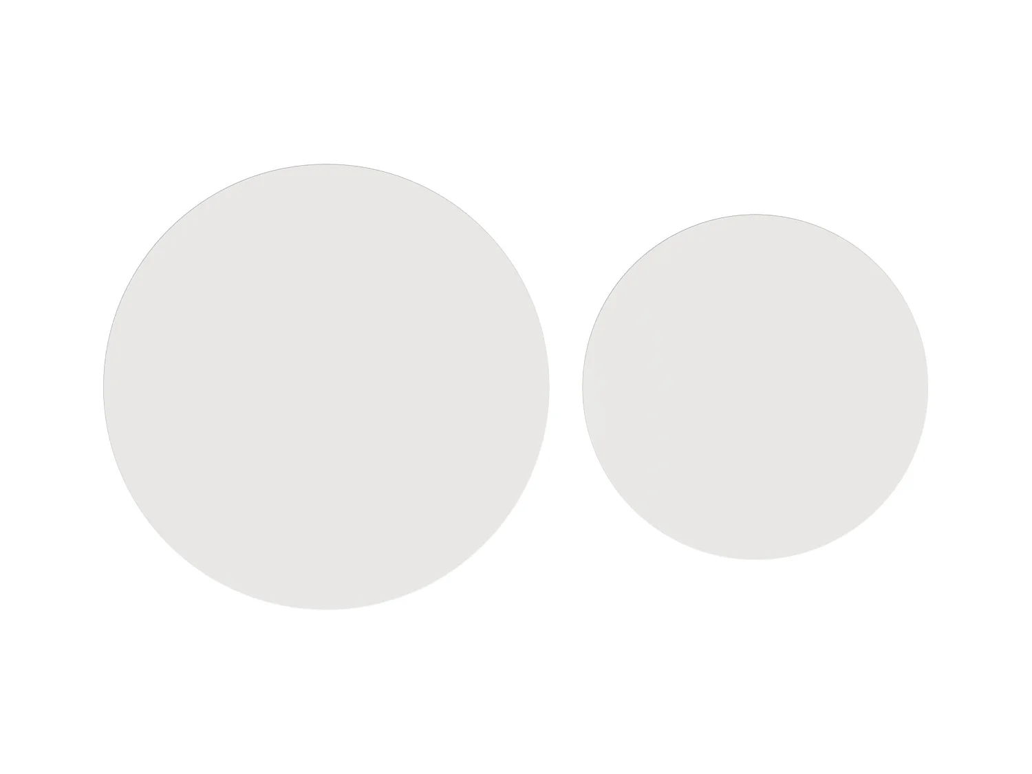 Mesas de centro redondas de madera y blancas (set de 2) - Owan