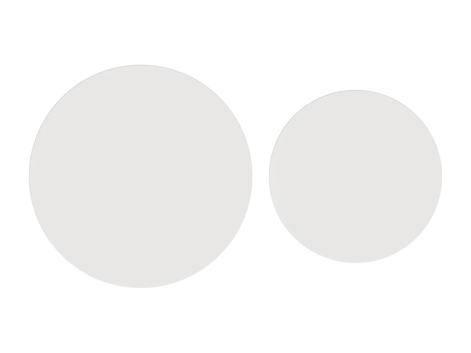 Tables basses rondes en rotin et plateau blanc (lot de 2) - Owan