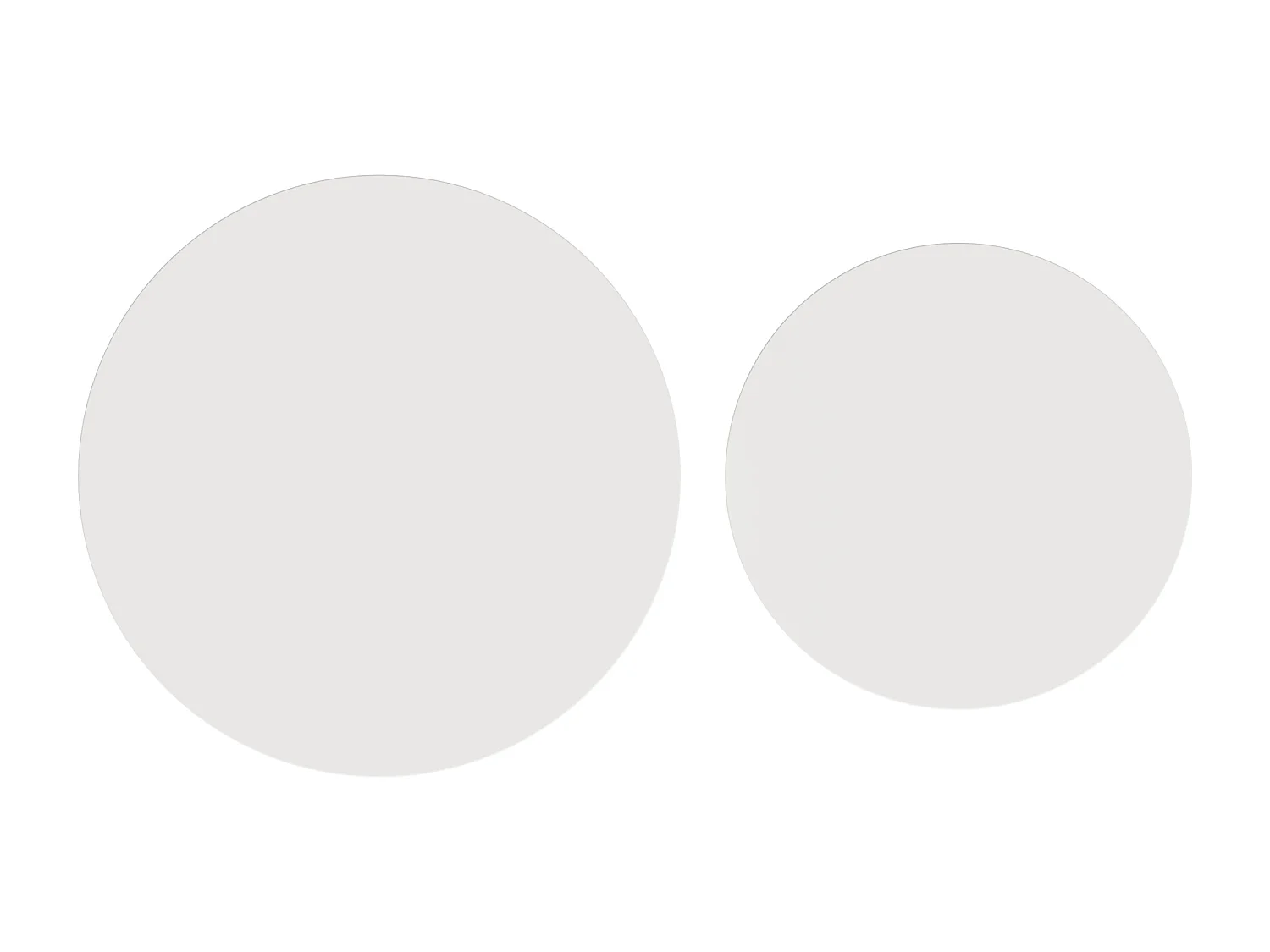 Tables basses rondes en rotin et plateau blanc (lot de 2) - Owan