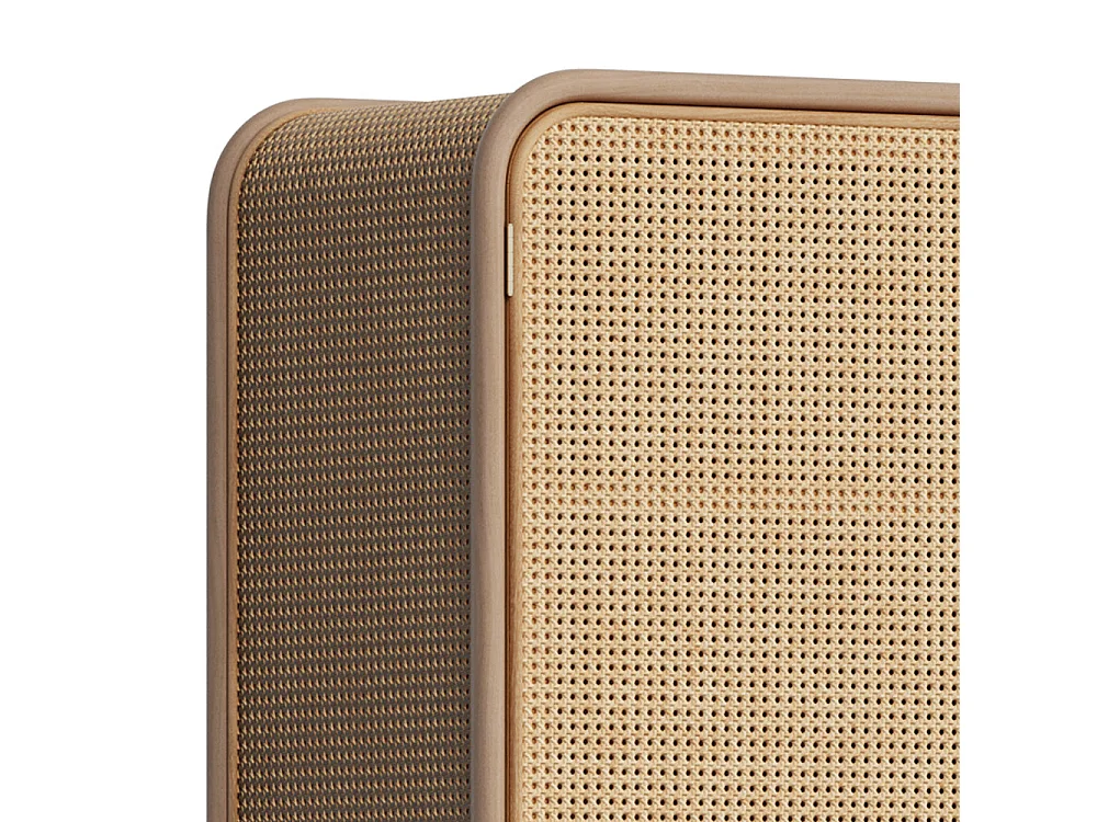 Armario de pino macizo y teca, 2 puertas y 3 estantes - Alata