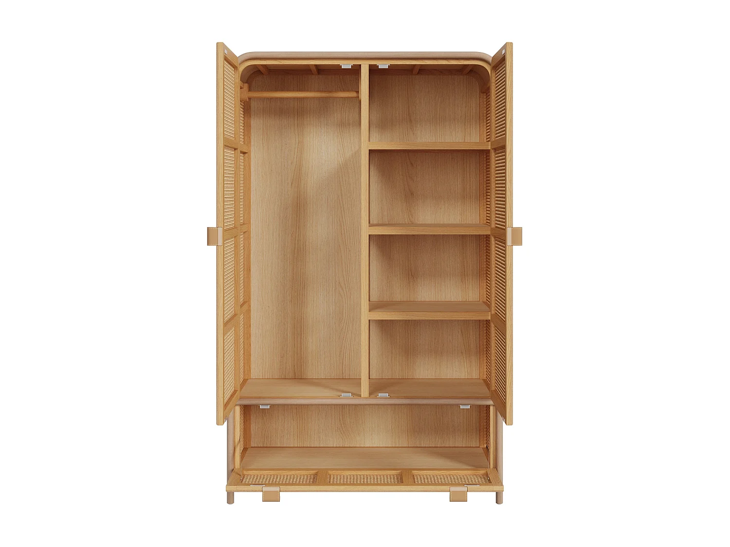 Armadio in legno massello di pino e teak - Alata