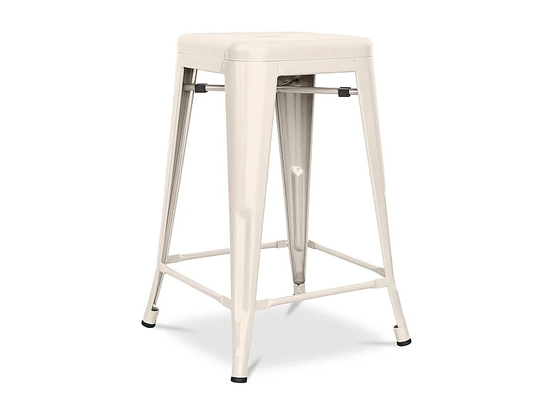 Sgabello da bar - Design industriale - Acciaio opaco - 60cm - Nuova edizione - Stylix