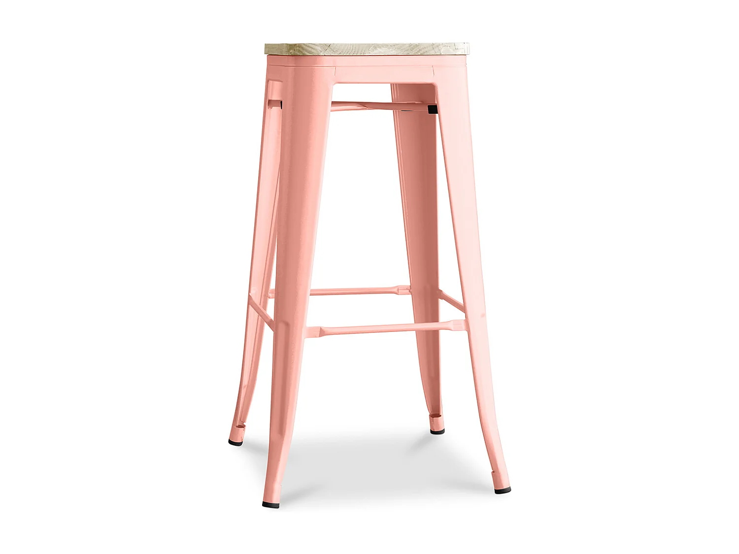 Taburete de Bar - Diseño Industrial - Madera y Acero - 76cm - New Edition - Stylix