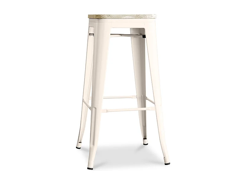 Sgabello da bar - Design industriale - Legno e acciaio - 76cm - Nuova edizione - Stylix