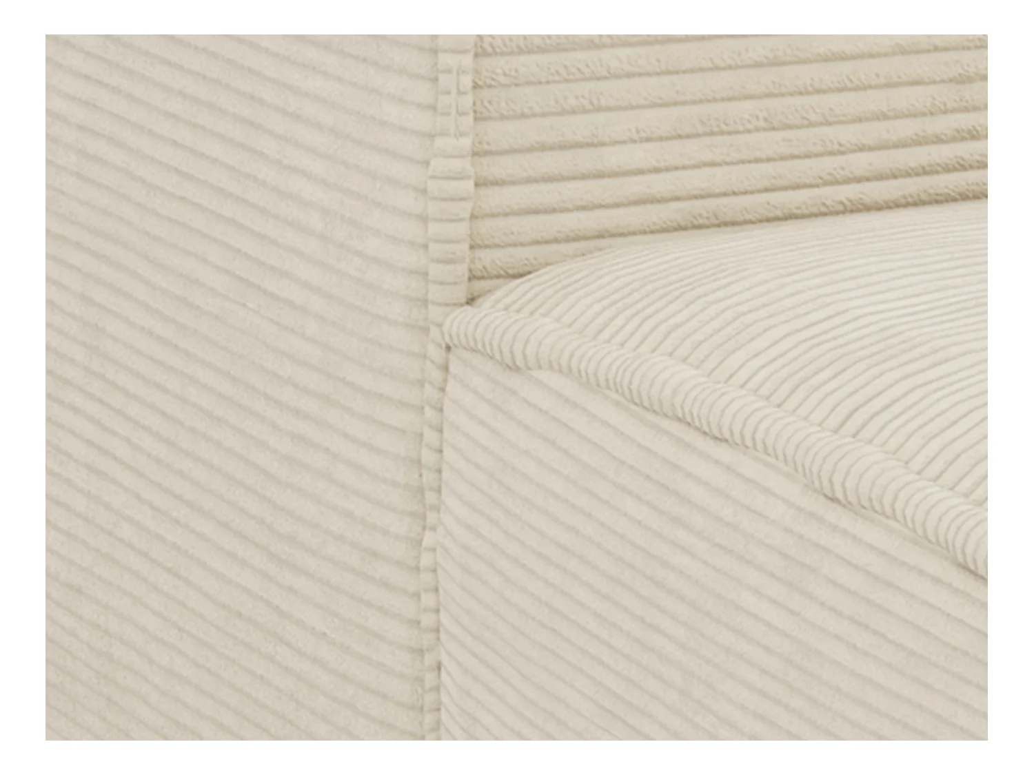 Divano letto angolare ribalta Posto letto 140 Mater. 13 memory foam Velluto coste Beige Angolo destra - AMELIA