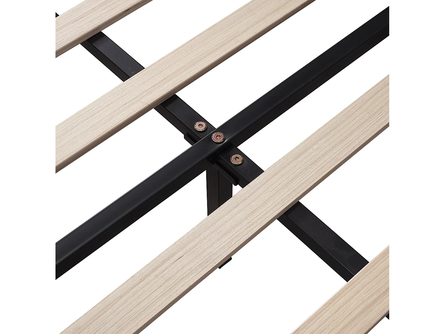 Łóżko z wezgłowiem - 140 x 200 cm - tkanina aksamitna - stelaż listwowy - kolor czerwony