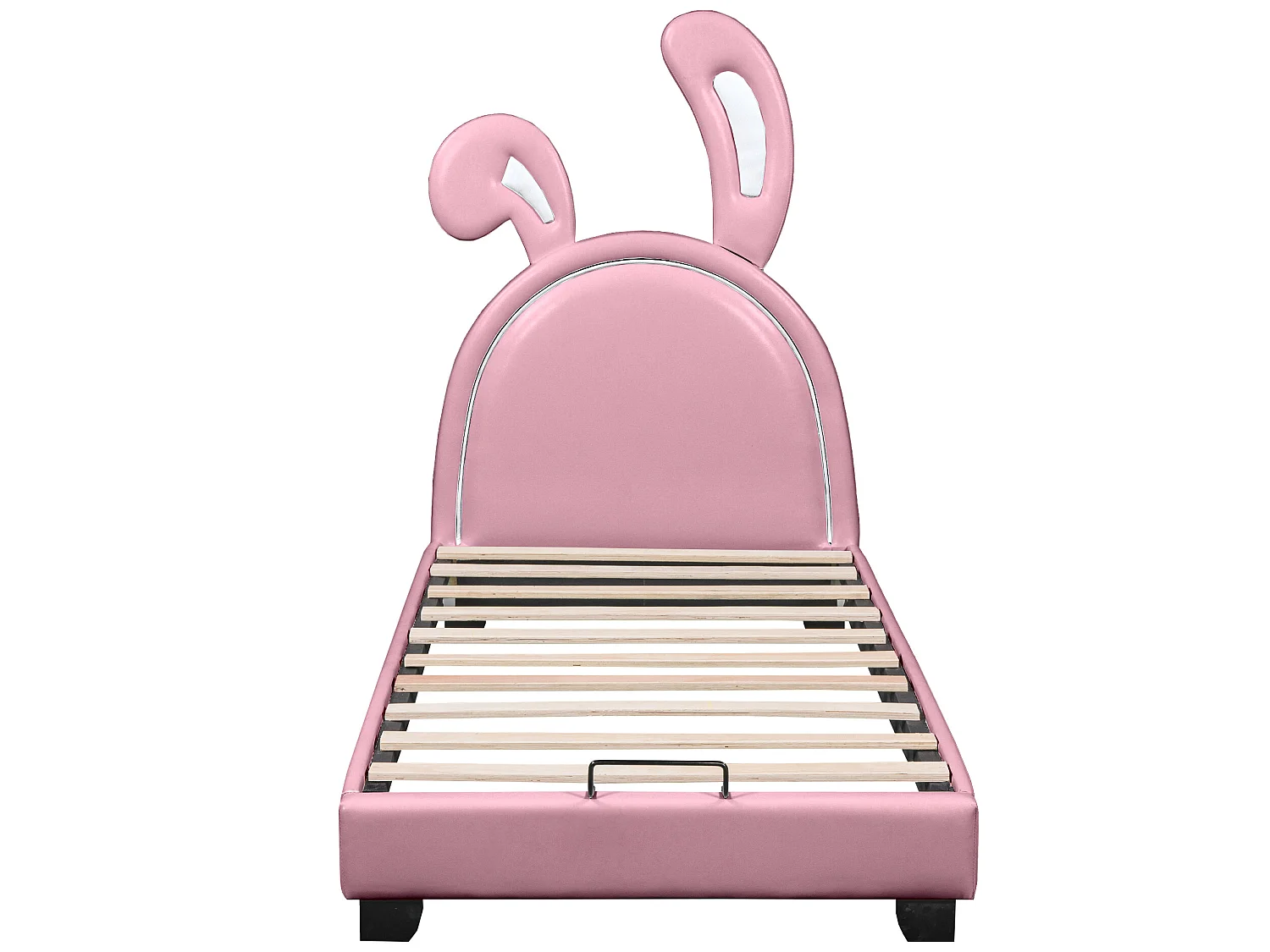 Lit avec tête de lit - 90 x 200 cm - similicuir - sommier à lattes - rose