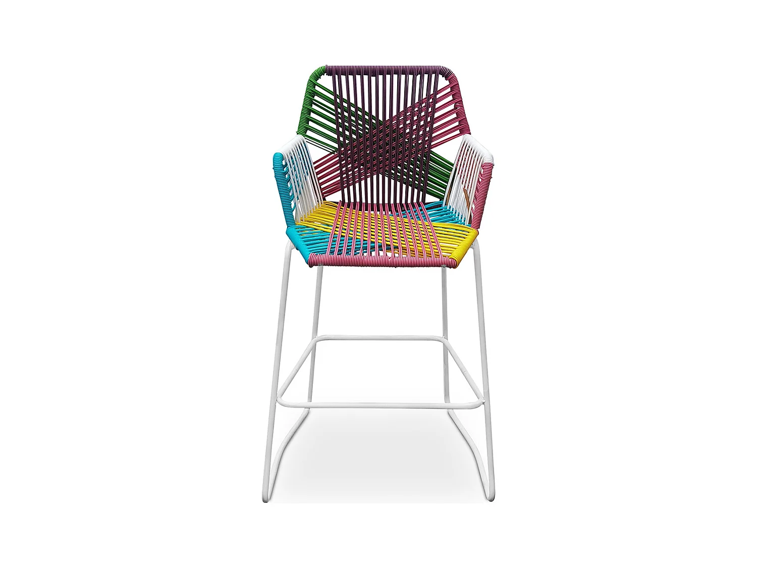 Tabouret Design Boho Bali en Rotin - 75cm - Tale Multicolore