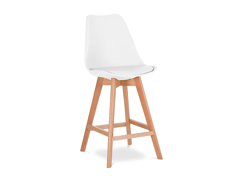 Taburete Estilo Escandinavo - Patas de Madera - Denisse