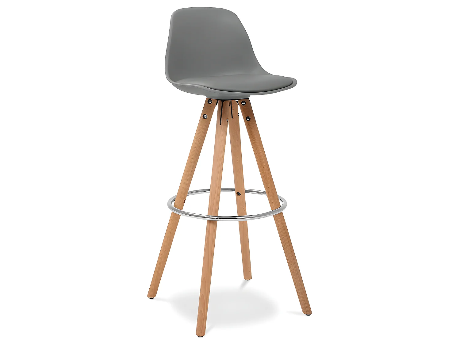 Tabouret de bar - Design scandinave - Muriel Gris foncé