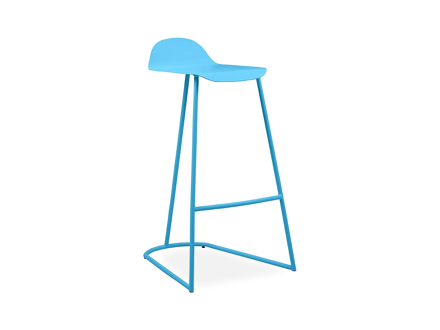 Tabouret Design en Métal - Gaynor Bleu pastel